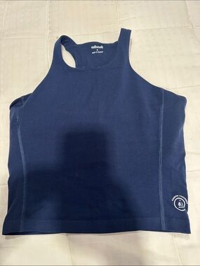 allbirds Navy Racerback Tank Top sports bra longline